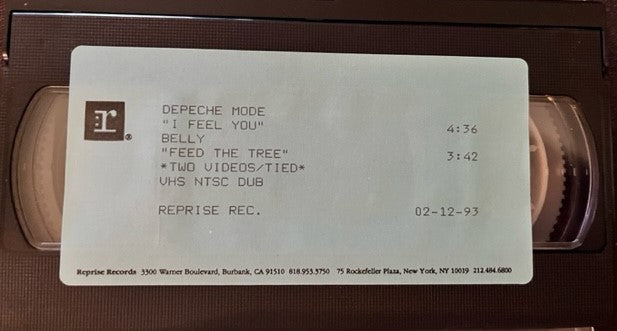 Depeche Mode - I Feel You Rare Promotional Only VHS Videocassette W/Belly