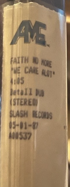Faith No More - We Care Alot Rare Promotional Only Beta Video Cassette