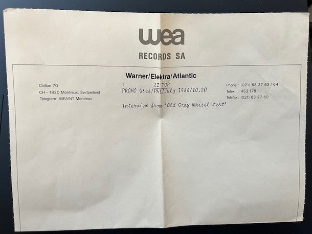ZZ Top - Old Grey Whistle Test Rare 1" Studio Reel - Promo Interview