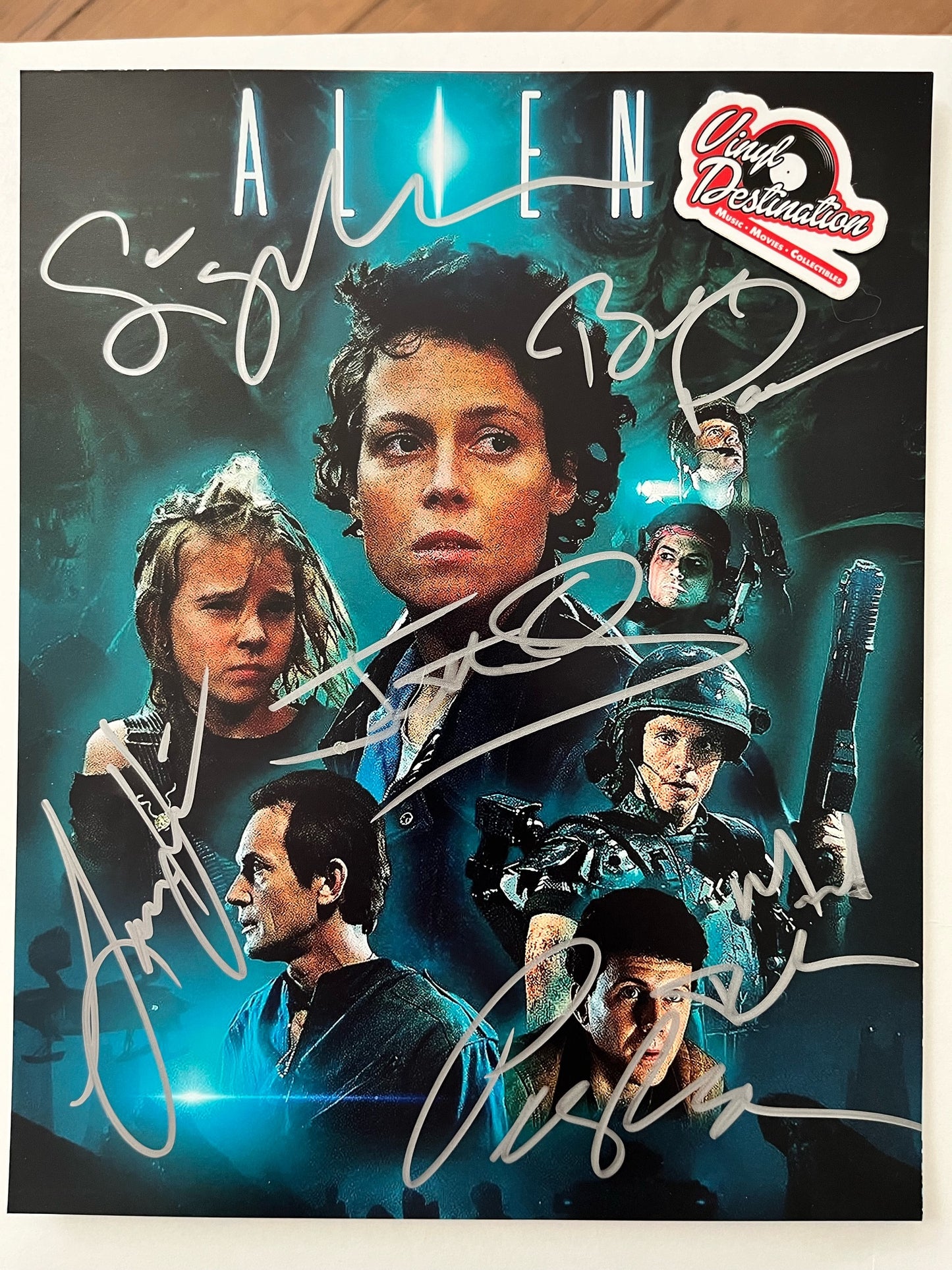 ALIENS - Cast Signed 8 x 10 Photo Weaver - Biehn - Paxton - Henriksen - Goldstein - Reiser