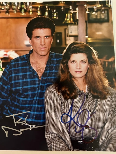 CHEERS - Hand Signed 8 x 10 Photo Ted Danson & Kirstie Alley