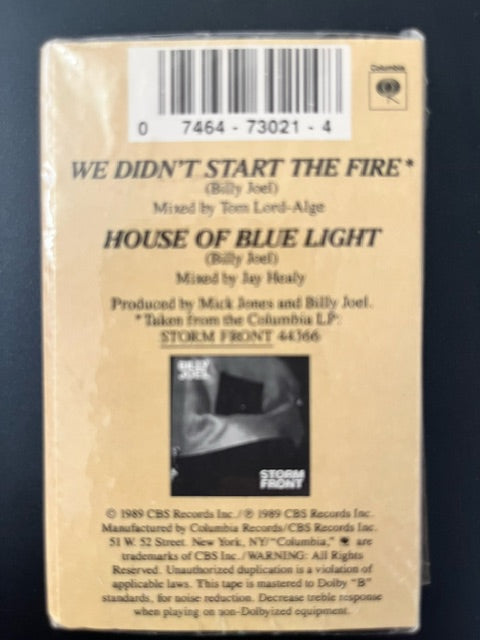 Billy Joel - We Didn't Start The Fire U.S. Cassette Single