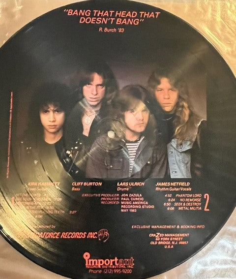 Metallica - Kill 'Em All RARE Numbered U.S. Picture Disc LP