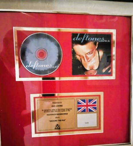 DEFTONES / Chi Cheng EXTREMELY RARE BPI Sales Award One Of A Kind