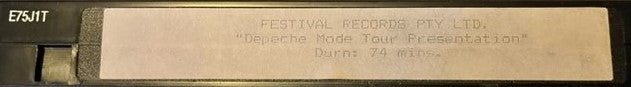 Depeche Mode - "Tour Presentation" RARE Australian Promo Only VHS Videocassette