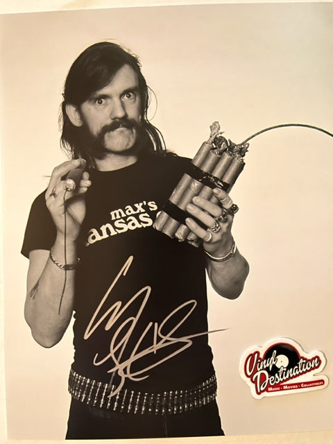 Lemmy Kilmister - Motorhead Hand Signed 8 x 10 Photo – Vinyl 