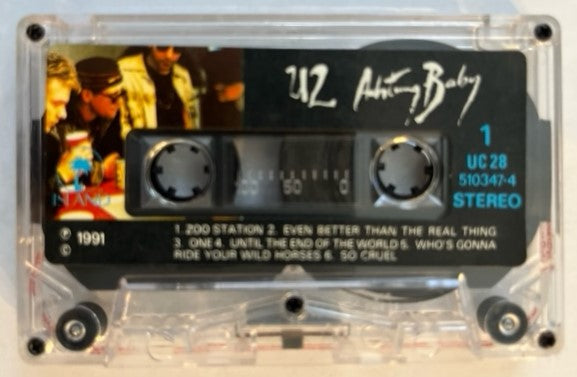 U2 - Achtung Baby RARE Thailand Import Cassette LP Uncensored Version