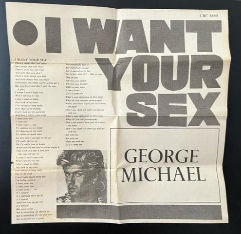 GEORGE MICHAEL - I Want Your Sex SUPER RARE Taiwan Cassette Single