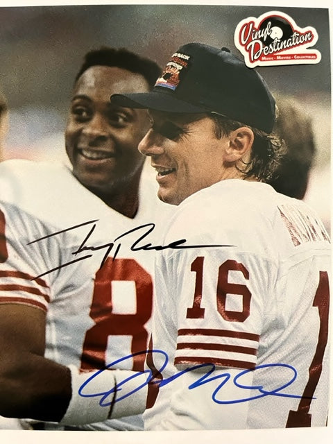 Joe Montana & Jerry Rice - 49ers Superstars - Hand Signed 8 x 10 Photo