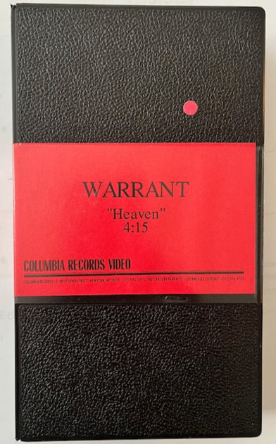 Warrant - Heaven Promotional Only VHS Video Single