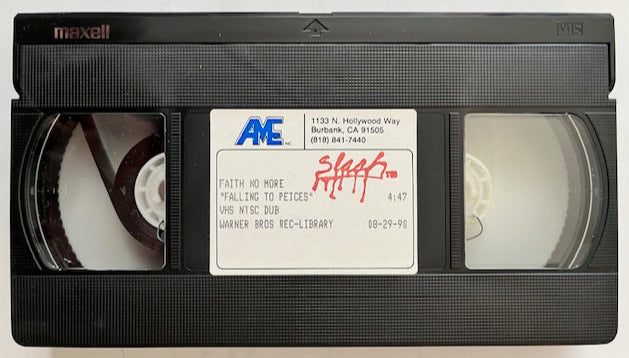 Faith No More - Falling To Pieces Promotional Only VHS Video Single