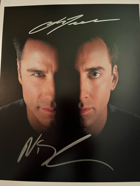 FACE OFF - Cast Signed 8 x 10 Photo John Travolta & Nicholas Cage