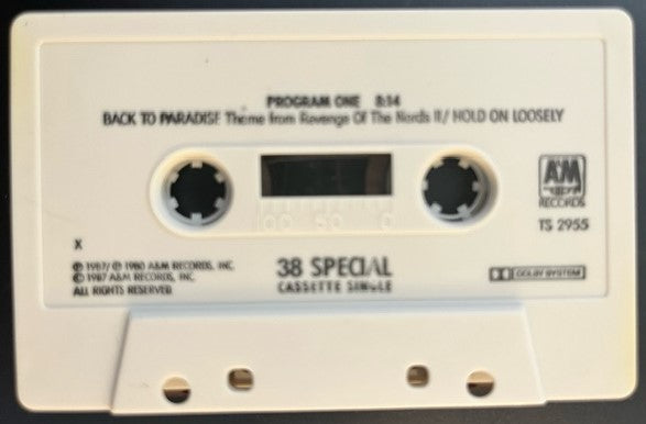 38 Special - Back To Paradise - Revenge Of The Nerds 2 U.S. Cassette Single