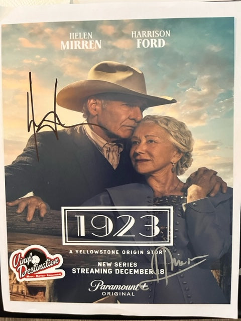 1923 - Cast Signed 8 x 10 Photo Harrison Ford & Helen Mirren
