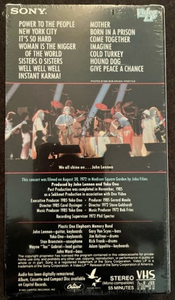 John Lennon - Live In New York City VHS NEW / Factory Sealed