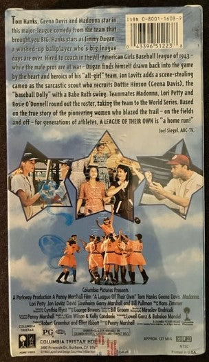 A League Of Their Own - VHS Videocassette Factory Sealed Geena Davis Tom Hanks Madonna