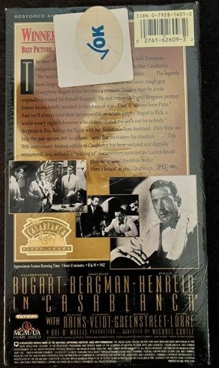 Casablanca - VHS Videocassette NEW / Sealed