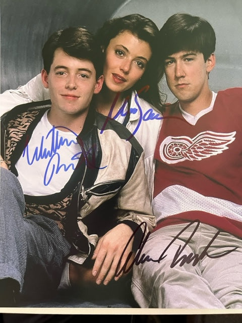 Ferris Bueller's Day Off - Cast Signed 8 x 10 Matthew Broderick - Mia Sara - Alan Ruck