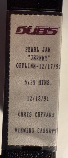 PEARL JAM - JEREMY RARE U.S. Promotional Only VHS Single