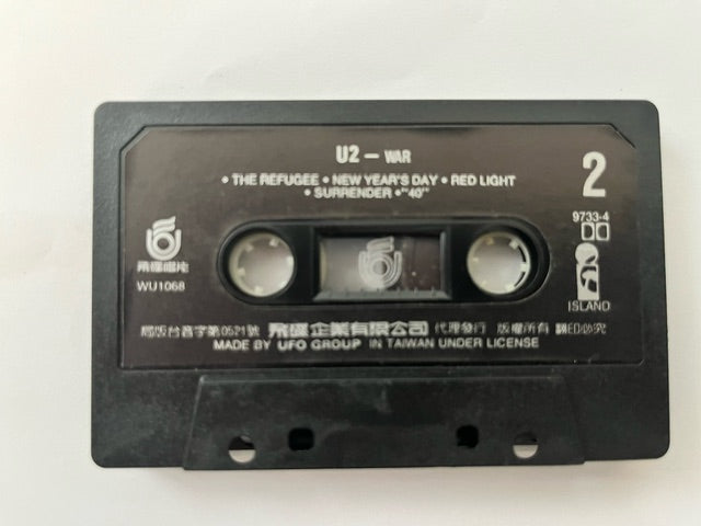 U2 - WAR Very Rare Taiwanese Import Cassette LP