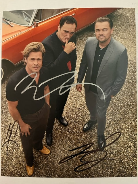 Once Upon A Time In Hollywood - Cast Signed 8 x 10 Photo Pitt - DiCaprio - Tarantino