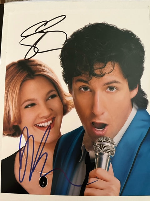 THE WEDDING SINGER - Cast Signed 8 x 10 Photo Adam Sandler & Drew Barrymore