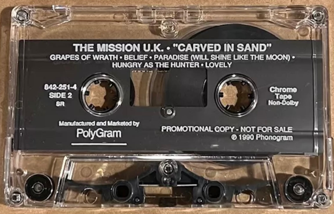Mission UK - Carved In Sand Rare Advance Promo Only Cassette LP