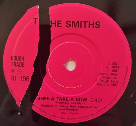 The Smiths - Sheila Take A Bow - One Of A Kind UK 7" Mis-pressing