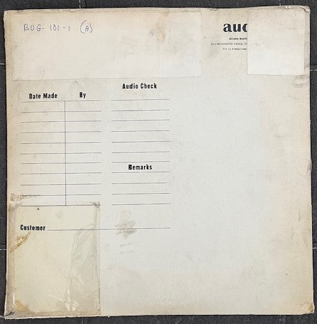 U2 - Two Sides Live Metal Masterplate Stamper Side A