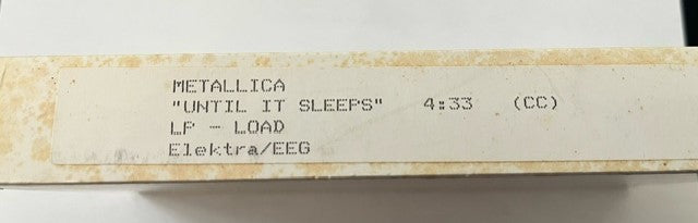 METALLICA - Until It Sleeps RARE Promotion Only VHS Video Single