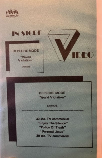 Depeche Mode - World Violation RARE Australian Promo Sampler VHS Videocassette