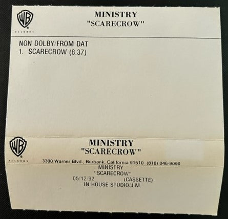 MINISTRY - Scarecrow - UBER RARE Promotional / Studio Cassette