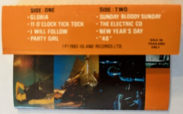 U2 - LIVE Under A Blood Red Sky Rare Thailand Import Cassette LP