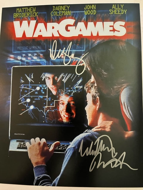 WAR GAMES - Cast Signed 8 x 10 Photo Broderick & Sheedy