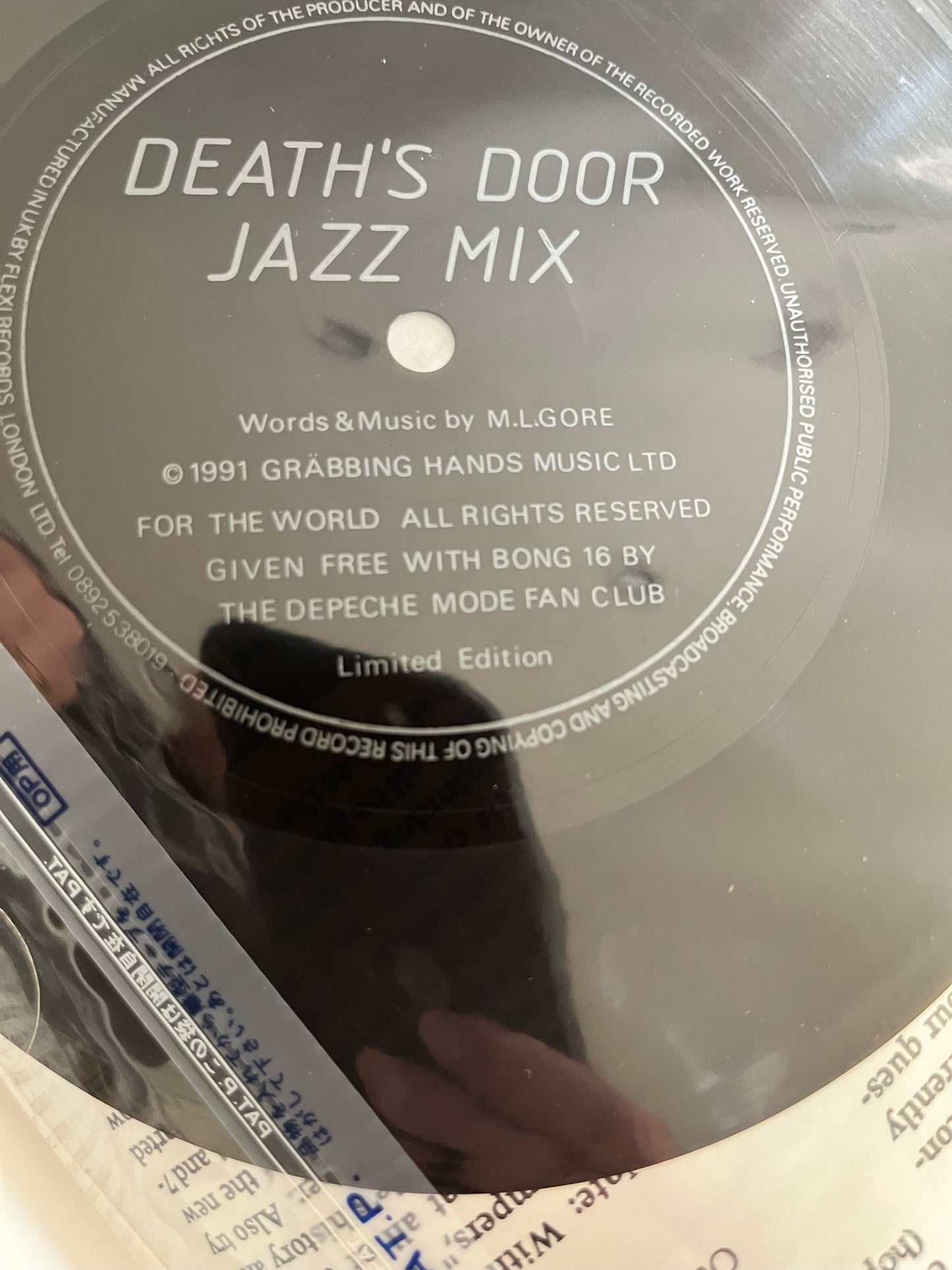 Depeche Mode - BONG Magazine 1992- Fan Club Only - Includes RARE Deaths Door Flexi-Disc