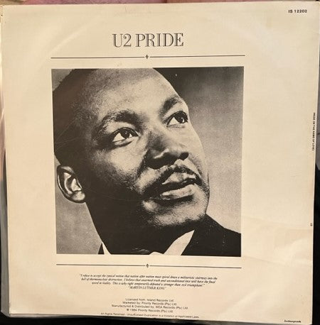 U2 - Pride (In The Name Of Love) - EXTREMELY RARE 2-Sided 12" METAL ACETATE