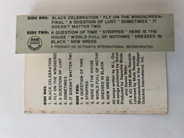 Depeche Mode - Black Celebration RARE Philippine Cassette LP