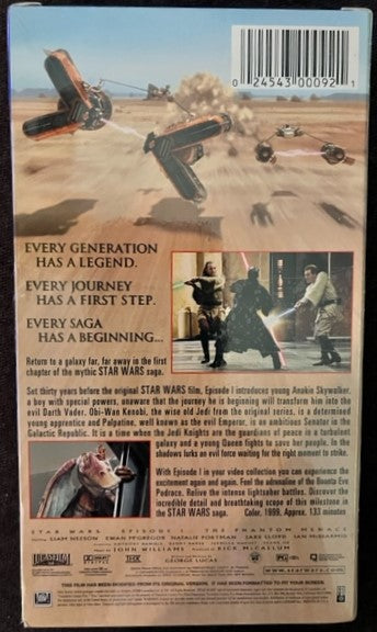 Star Wars Episode 1 The Phantom Menace - VHS Videocassette NEW / Sealed
