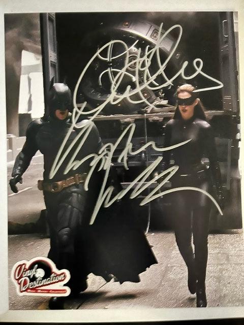 The Dark Knight Rises - Cast Signed 8 x 10 Photo Bale & Hathaway