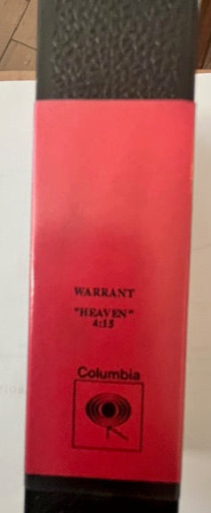 Warrant - Heaven Promotional Only VHS Video Single