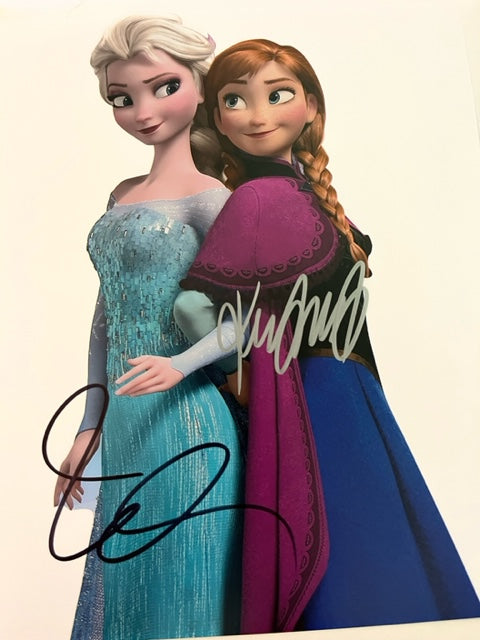FROZEN - Cast Signed 8 x 10 Photo - Kristin Bell & Idina Menzel