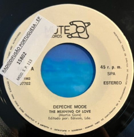 Depeche Mode - The Meaning Of Love RARE Portuguese 7" Promo Single