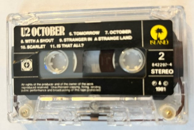 U2 - October RARE Thailand import Cassette LP