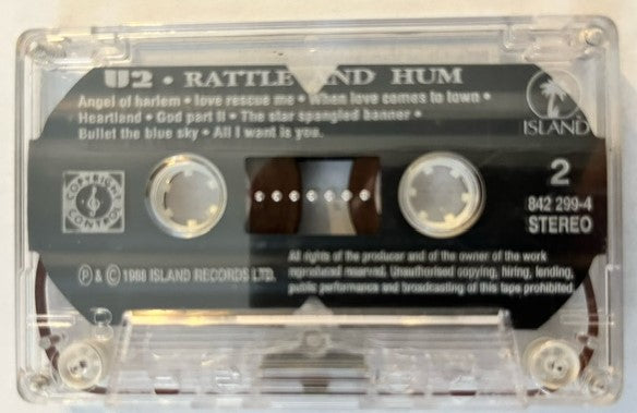 U2 - Rattle And Hum RARE Thailand Import Cassette LP