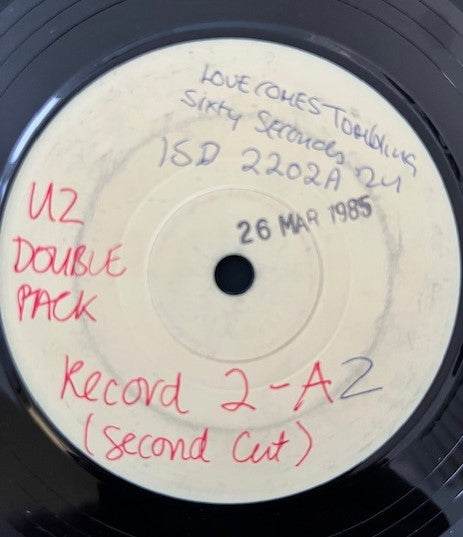 U2 - The Unforgettable Fire RARE UK 7" Test Pressing For Double Pack