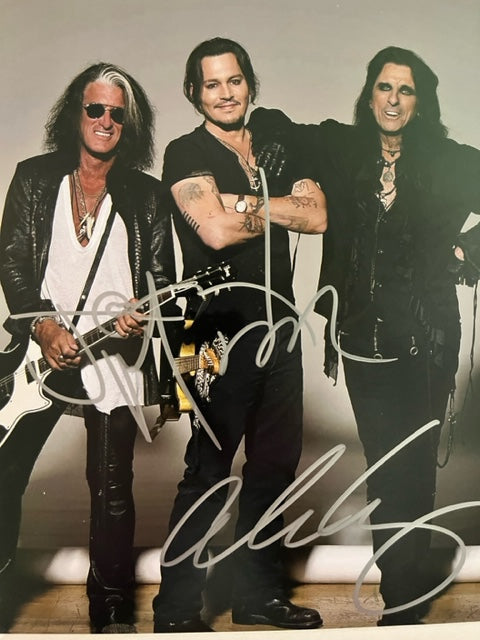 Hollywood Vampires - Fully Signed 8 x 10 Photo Depp - Perry - Cooper