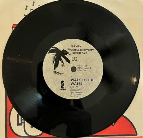 U2 - Walk To The Water / I Trip Through Your Wires - RARE 7" Production Acetate