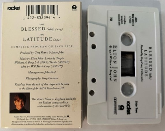 Elton John - Blessed U.S. Cassette Single