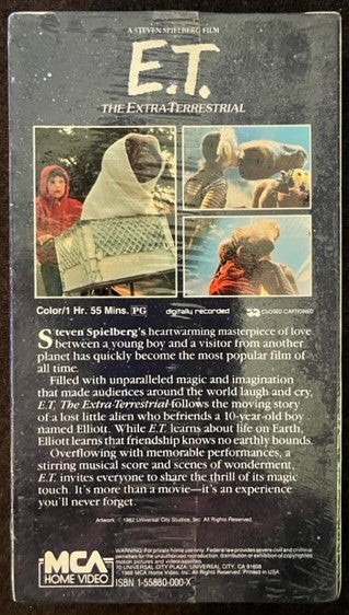 E.T. The Extra-Terrestrial - VHS Videocassette NEW / Factory Sealed