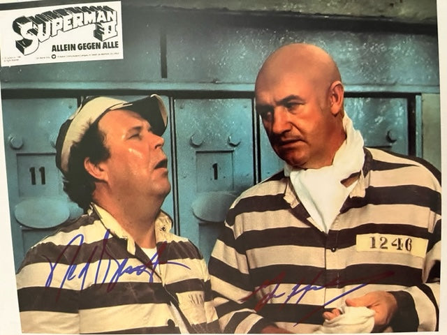 SUPERMAN 2 - Cast Signed 8 x 10 Photo Gene Hackman & Ned Beatty